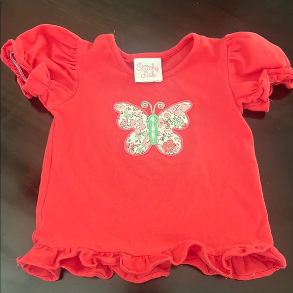 Hot pink Butterfly Kids Top - Picture 1 of 4
